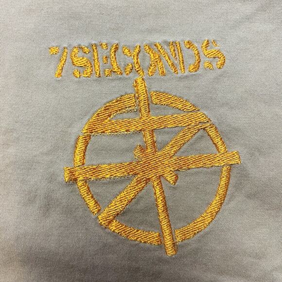 Levis XX Chino Shorts Punk Logos Mens 36 Tan 7Seconds Punx Hardcore Rock Stretch - Picture 6 of 11